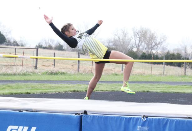 Ella Rice placed third in the high jump at MNAC. Carolee Brown