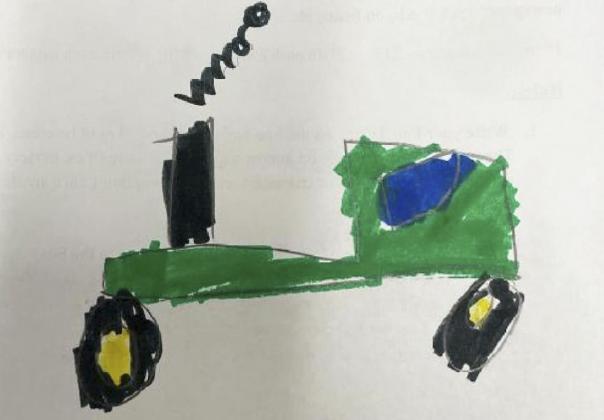 Riggin Hollenbeck’s drawing to go with his winning Hooker County Fair theme.