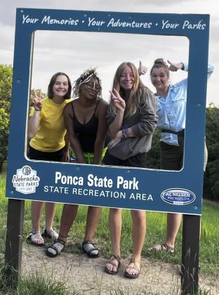 Ashlyn Simonson (left) traveled across the state of Nebraska last month doing conservation work. courtesy photo