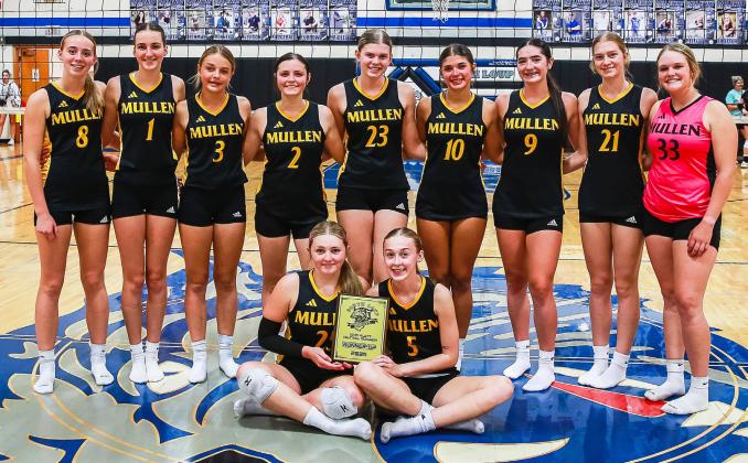 Seven Valleys Volleyball Tournment runners-up, back l-r: Harper Andersen, Abby Gracey, Kaisley Phipps, Kalli Licking, Chloe Newman, Ella Rice, Jenna Donohoe, Lola Wingebach, Emerson Thorberg. Front: Hayley Donohoe, Sydnee Cheever. Not pictured: Brynne McCully. Megan Andersen
