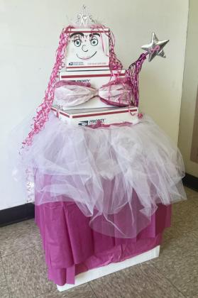 Mullen Post office promoting Breast Cancer Research Stamp