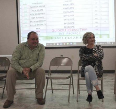 Bill Boyer and Mindy Paxton wait out the suspense of still being in with four balls remaining. Gerri Peterson
