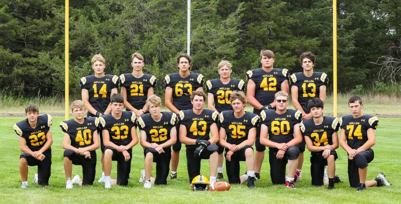 Football, back l-r: Alex Werner, Cayden Hampton, Jarren Forsen, Justin French, Tate Kvanvig, Jaylon Forsen. Front: Ben Werner, Colby Kessler, Cian Connealy, Brandon Hardin, Jason Kraus, Cooper Walker, Daniel Wright, Nicholas Gonzalez, Hunter Brown.
