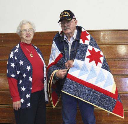 Doris Starr was the talented quilter who made Jon Harding’s quilt. She said the quilts are a project she normally starts after Christmas for the months of January and February.