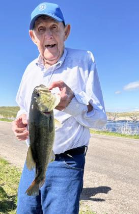 Jim Folk with a bass.