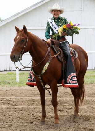 Newly crowned Nebraska High School Rodeo Queen Audrabell Werth. Sandall Photography