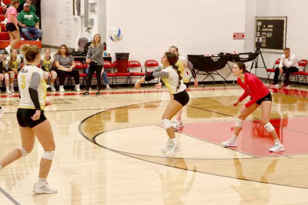 Ella Rice passes the ball during MNAC tournament action last week. Sue Licking
