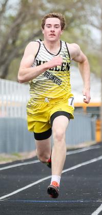 Jason Kraus competing in the 100 in Burwell.