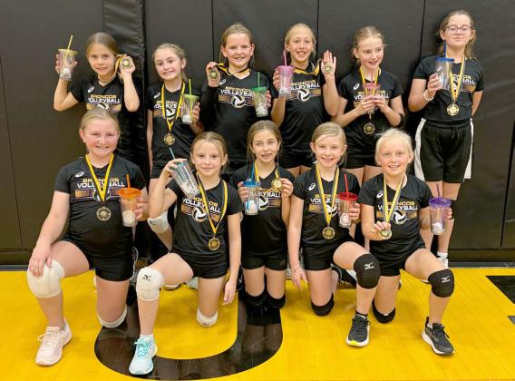 The Mullen youth 3rd-4th volleyball team also ended the season as champions at their own tournament on Sunday, Oct. 27. They defeated Arthur, Hyannis and Sandhills/Thedford. Pictured back, l-r: Abbigail Mundorf, Avery Vinton, Ella Walz, Emri Dent, Elle Gracey, Taylor Cash. Front: Tatum Deibler, Sadie Hoyt, Lillian Ericksen, Marki Finney, Daryl Deibler. Kay Dent