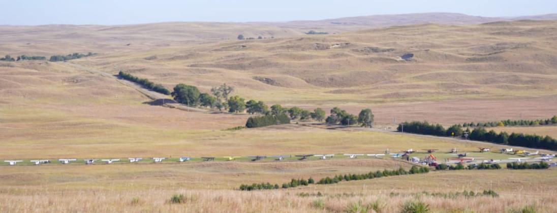 The 2024 Terry Vinton Memorial Sandhills Fly-In was held at the Dismal River Airstrip on Saturday, Sept. 28 with 37 airplanes participating. Here’s a view overlooking the fly-in. Nicholas Lattin