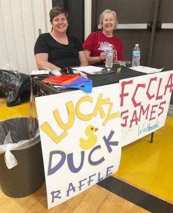 MHS FCCLA Advisor Kelli Walz and her mom - and former MHS FCCLA Advisor - Diana Brost man the FCCLA Carnival table.