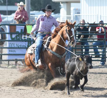 Brittni Bradley’s 2.2 breakaway run that won round 2 of finals. Steve Moseley