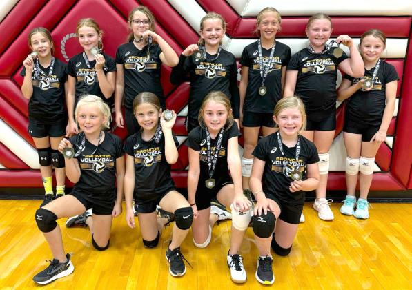 The Mullen 3rd-4th grade volleyball team won the Sutherland tournament on Saturday, Oct. 5, going 5-0 on the day. Pictured back, l-r: Lillian Ericksen, Elle Gracey, Taylor Cash, Ella Walz, Emri Dent, Tatum Deibler, Sadie Hoyt. Front: Daryl Deibler, Abbigail Mundorf, Avery Vinton, Marki Finney.
