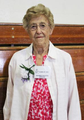 As a member of the class of 1948, Mildred (Prentice) Szwanek was the oldest alumni in attendance.