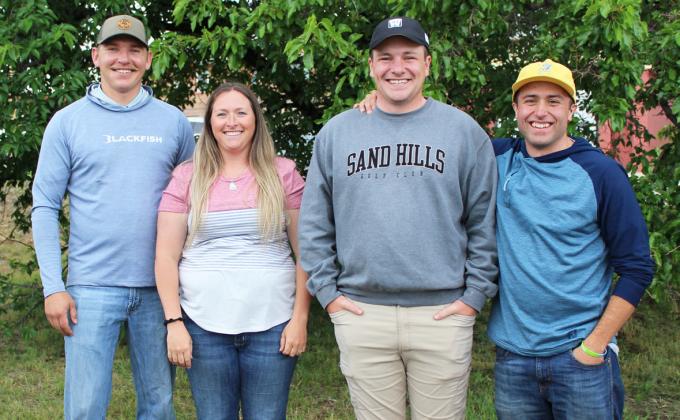 Class of 2014 - 10 years: L-r: Garrett Cox, Sidney (Carr) Allard, Hunter Spurlin, Dalton Zimmerman.