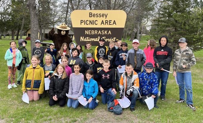 The 3rd and 4th graders visited the Nebraska National Forest at Halsey.