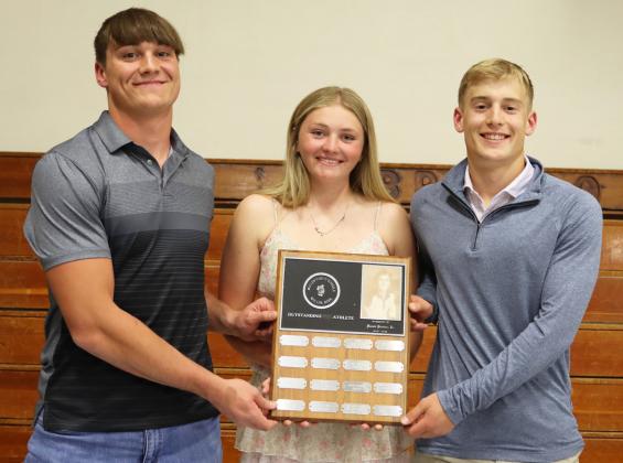 Donnie Pearson Award winners, l-r: Tate Kvanvig, Hayley Donohoe, Alex Werner.