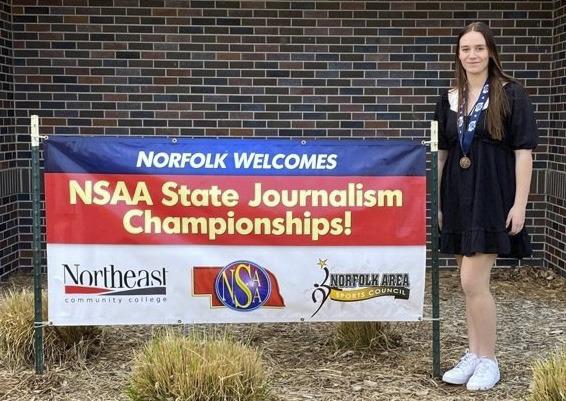 MHS junior Jadyn Andersen competed in Advertising in the Class C NSAA State Journalism Championship in Norfolk on Monday, April 24, coming home with the 3rd place medal! courtesy photo