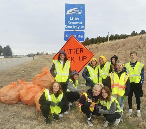 Pictured back, l-r: Maggie Haesler, Mercedes Garner, Kalli Licking, Harper Andersen, Sydnee Cheever, Riley Hegland, Alex Werner. Front: Grace Haesler, Tierston Moore, Fayth Brown. Dawn Mallory