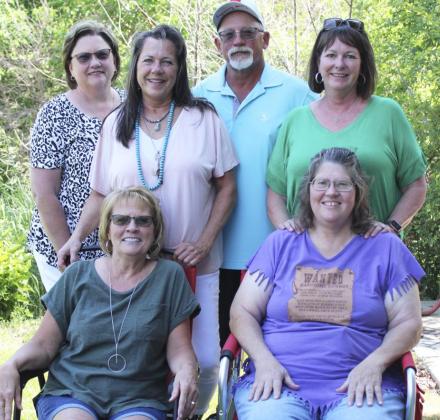 Class of 1980 - 41 years: back, l-r: Kathy Murphy Buschkoetter, Veronica Kramer, Jim Elliott, Heidi Jacobs Piccini. Front: Nancy Sonnenfelt Wright, Sonja Boyles Peters. Gerri Peterson