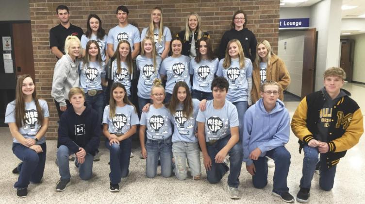 Back, l-r: Samuel Coble, Bella Brown, Sean Simonson, Jadyn Andersen, Taylor Svoboda, Corynn Corbin. Middle: Tierston Moore, Georgia Wingebach, Harper Andersen, Sydnee Cheever, Mercedes Garner, Fayth Brown, Lauren Schoonveld, Peyton Paxton. Front: Ashlyn Simonson, Brandon Hardin, Adalena Hampton, Riley Hegland, Brooke Williams, Jaylon Forsen, Daniel Wright, Ethan Hardin. courtesy photo
