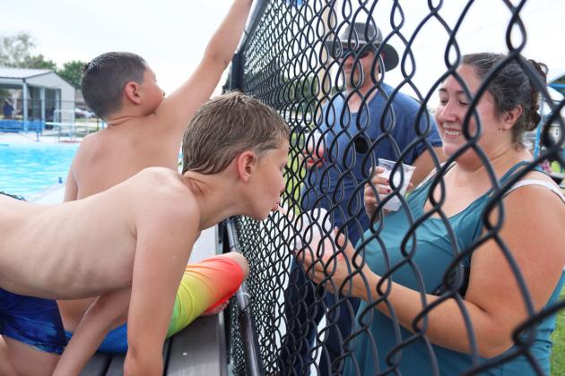 Pictured clockwise from top left: Eli Barnes and Tripp Jewell Pig Wrestling; Fair Queen Sherron Sullivan and King Don Younkin in the Parade; Tate Kvanvig, Wynn Micheel and Luke Peters in the Melodrama; Merick Lattin gets a taste of a FCCLA dirty soda from his mom Crystal Mangione during the Water Carnival; Mullen VFD Fire Chief Tyler Cash tosses candy during the Parade; Brogan Jewell during the 4-H Horse Show. Check out the Tribune’s Facebook page for more fair photos. Gerri Peterson