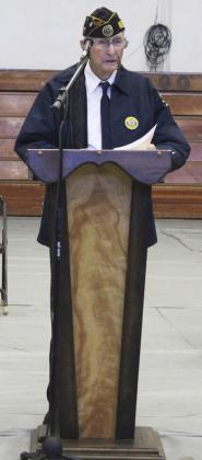 Frank Harding, American Legion member for 76 years, led the invocation and the benediction at the program.