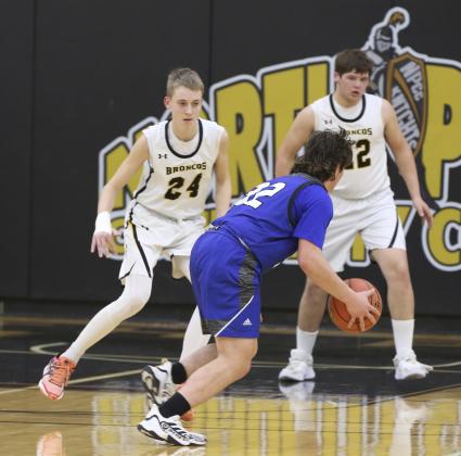 Kaleb Moore on defense against Hyannis.
