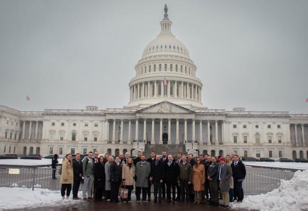Nebraska LEAD 43 Fellows pose for a group photo at the U.S. Capitol in Washington, D.C., on Feb. 12. Kyle Phillips of Mullen participated in the trip. courtesy photo