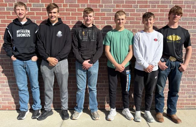 MHS boys golf team, l-r: Jackson Vinton, Jacob Walker, Hayden Morrison, Colby Kessler, Ben Werner, Cooper Walker. Gerri Peterson