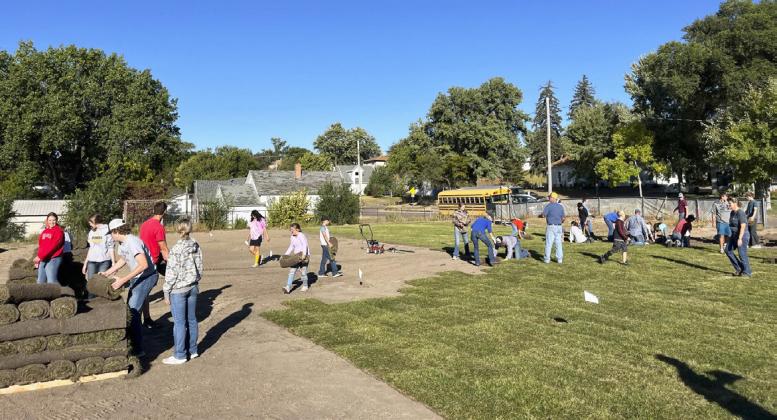 Mullen Elementary sod project