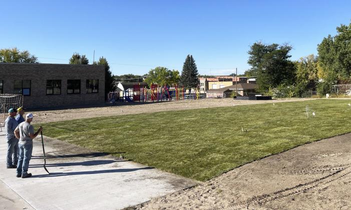 Mullen Elementary sod project