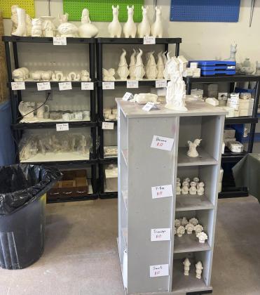 An example of just some of the clay figuries DK Creations has on hand to be painted.