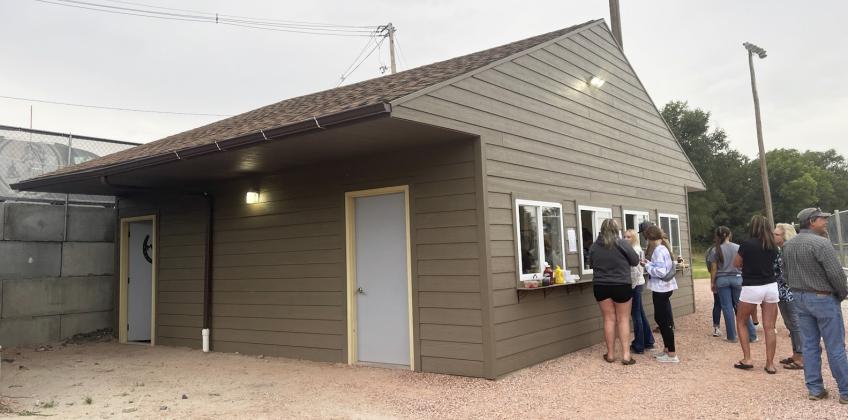 The new concession stand at the football and baseball field also has bathrooms in the back of the building. Gerri Peterson