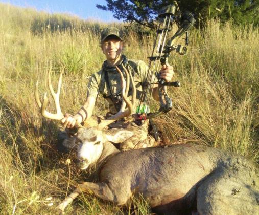 15-year-old Justin French shot his first archery buck this year.