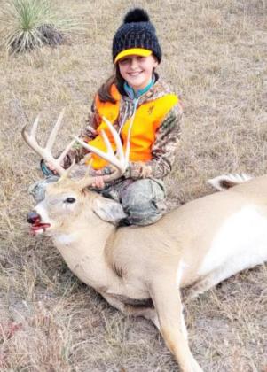 Austin Deibler shot her first whitetail deer south of Valentine