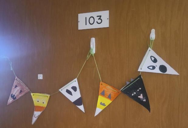 Some of our adorable door decorations from Miss Brown and her second grade students.
