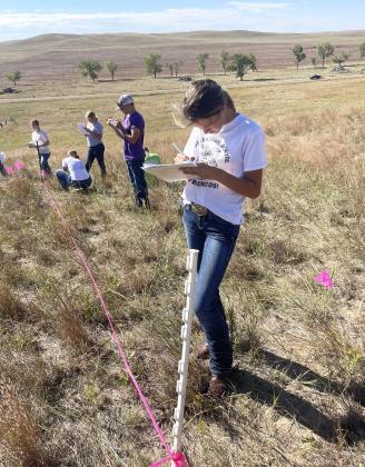 Ady Hampton during the Range Judging Contest held south of Mullen on Dismal River Road.