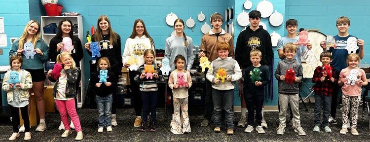 Freshmen bring kindergarten monster creations to life