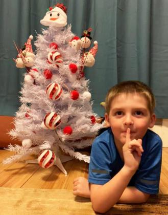 Santa’s coming Frosty - Zach Hicks submitted by his grandma Pam Coons.