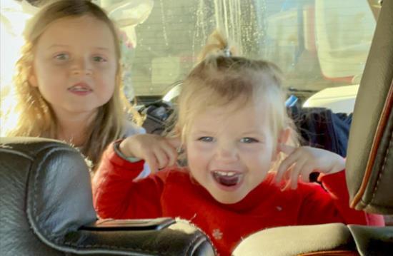 Amber Zimmerman submitted this photo of her niece, 2-year-old Audrey Chytka, plugging her ears while everyone else sang Christmas carols when they were cutting their Christmas tree.