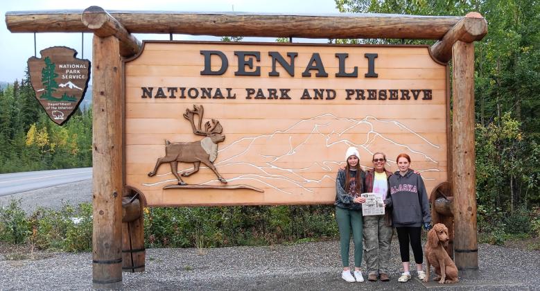 Della Haesler lived in North Pole, Alaska, in her early 20's and worked lumberjacks and fought wildland fire with the state of Alaska in Denali one summer. She took her youngest daughters, Margaret and Grace - and fur baby Ralph - to visit the area.