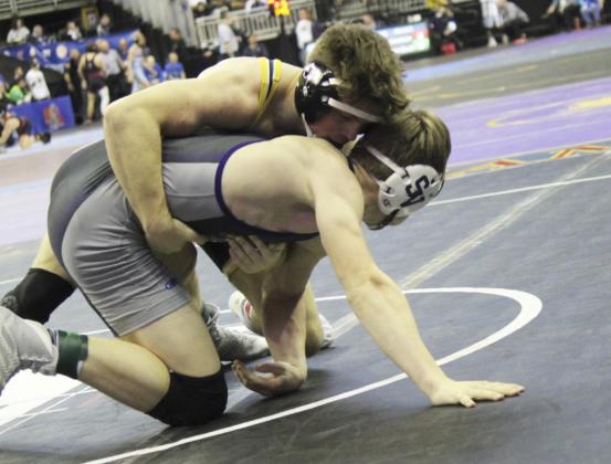 Andrew Harvey competed at State Wrestling at 160. Kris Forsen
