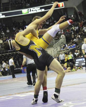 Spencer DeNaeyer competed at State Wrestling at 152.