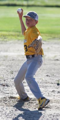 Kyler Marsh gets ready to throw a pitch against Arnold.