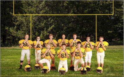 Mullen Junior High football team, back l-r: Cody Walker, Oakes Miller, DJ Coetzee, Bo Pettit, Hayden Morrison, Jack Coble, Braylon Kuncl. Front: Colby Kessler, Ben Werner, Cian Connealy.