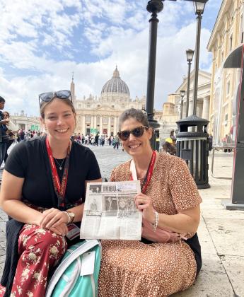 Grace and Stacey Vinton at St. Peter’s Basilica in Rome, Italy.