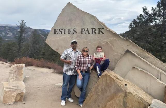 Xavier, Connie and Eli Garza at Estes Park.