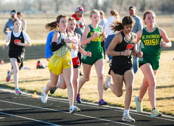 Malia Oltmer running the 1600 in Hershey. Megan Andersen
