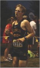 Senior Kyle Finney competing in the Augustana Twilight Meet. Megan Andersen